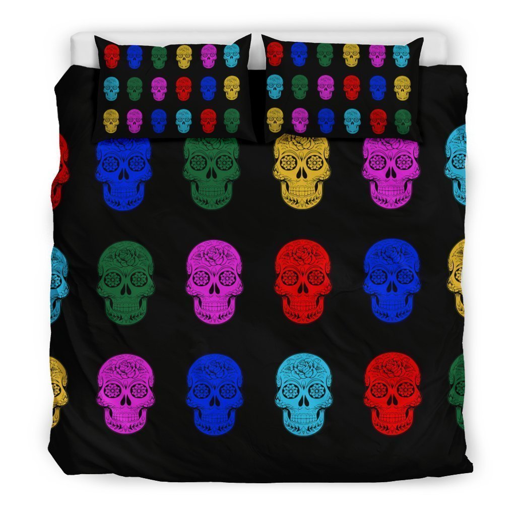 Happy Halloween (Color on Beige)-6teenth World™-Bedding Set-US King-Vibe Cosy™