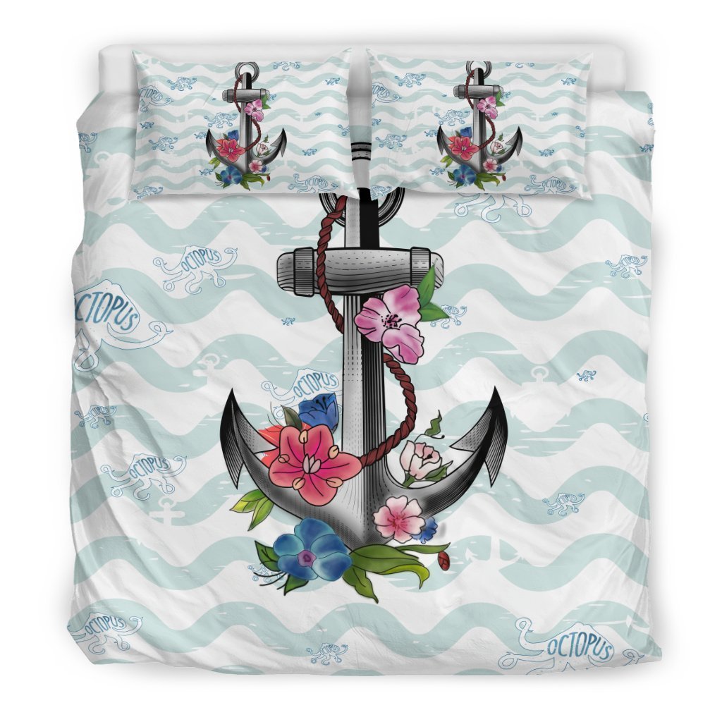 Hibiscus Bedding Set - AH-BEDDING SETS-Alohawaii-US King-Black-Polyester-Vibe Cosy™