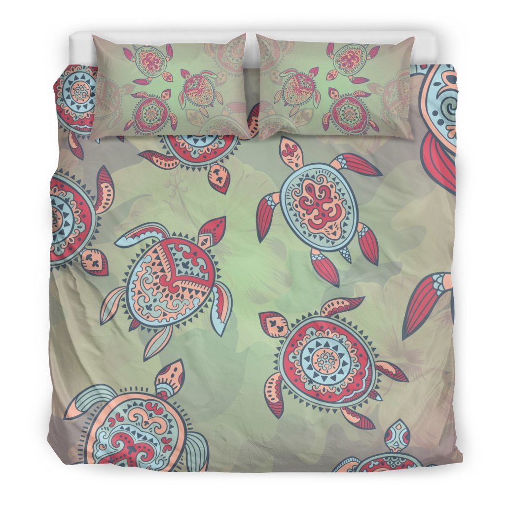 Turtle Bedding Set - AH-BEDDING SETS-Alohawaii-US King-Black-Polyester-Vibe Cosyβ’
