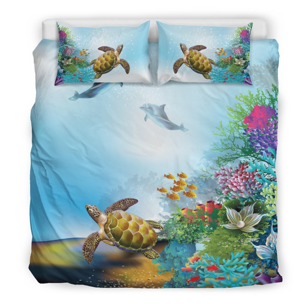 Turtle Bedding Set - AH-BEDDING SETS-Alohawaii-US King-Black-Polyester-Vibe Cosyβ’