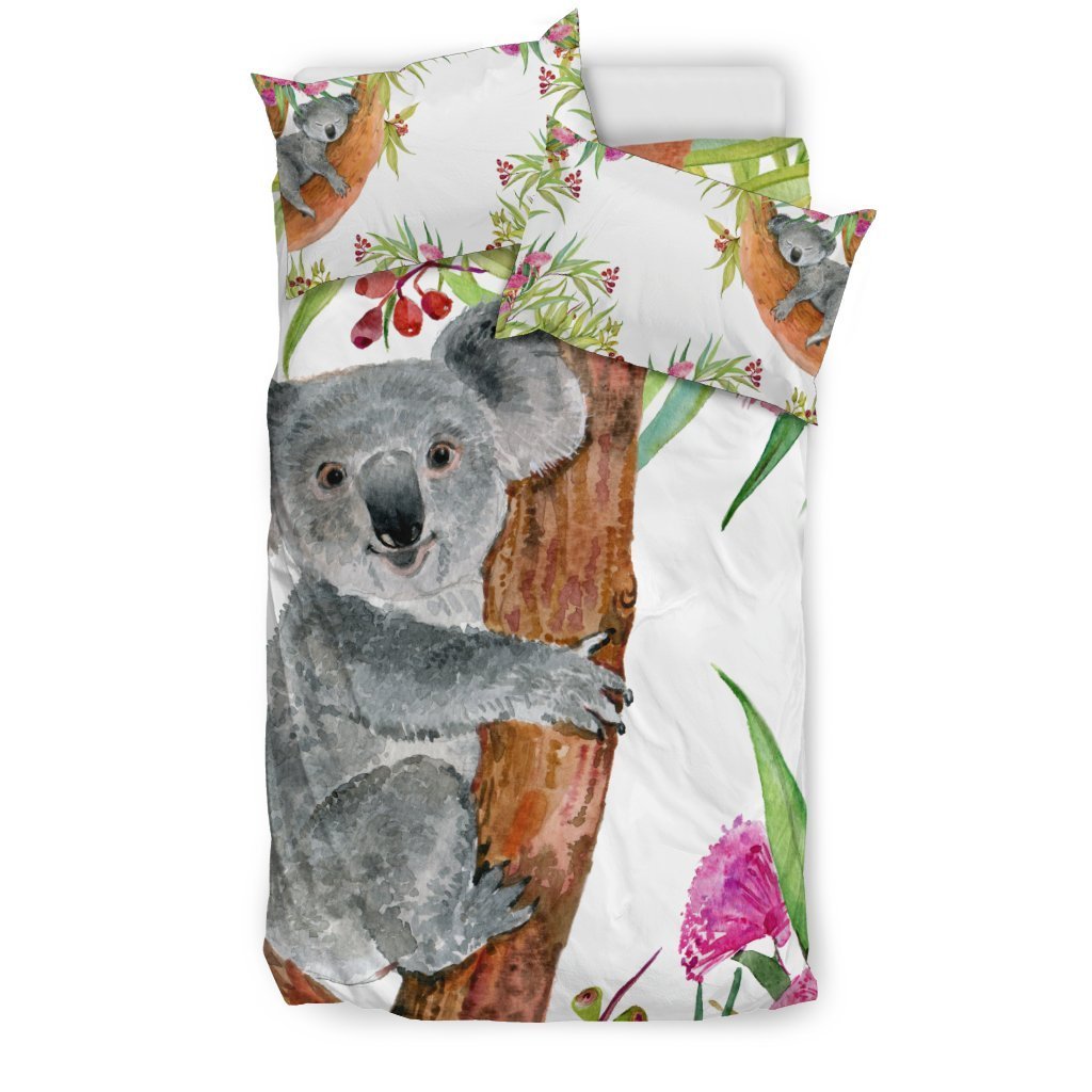 AUSTRALIA KOALA BEDDING SET 01 K7-BEDDING SETS-HP Arts-Bedding Set - Beige - AUSTRALIA KOALA BEDDING SET 01 NL4 2-Twin-Vibe Cosy™