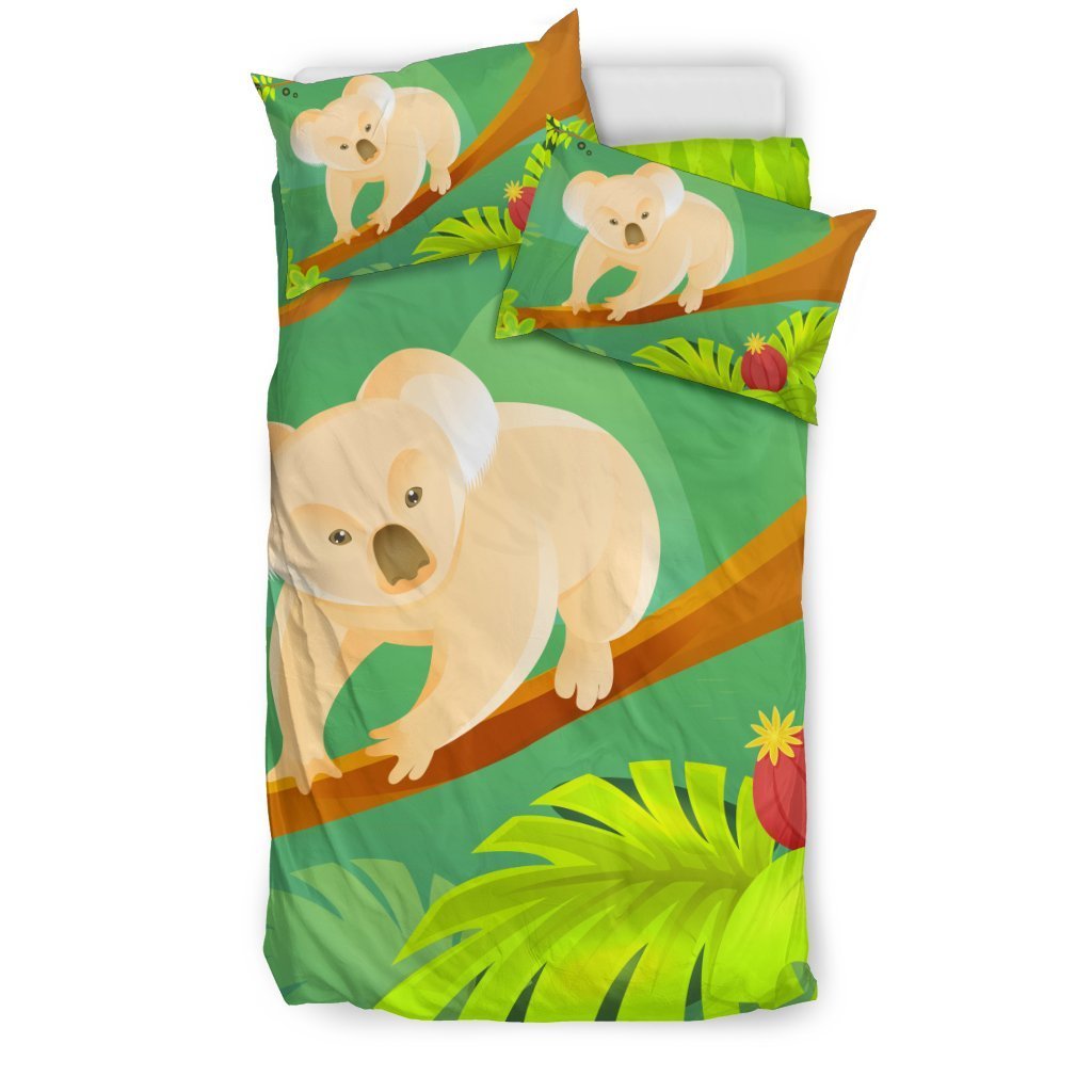 AUSTRALIA KOALA BEDDING SET 03 k7-BEDDING SETS-HP Arts-Bedding Set - Beige - AUSTRALIA KOALA BEDDING SET 03 K2 1-Twin-Vibe Cosy™