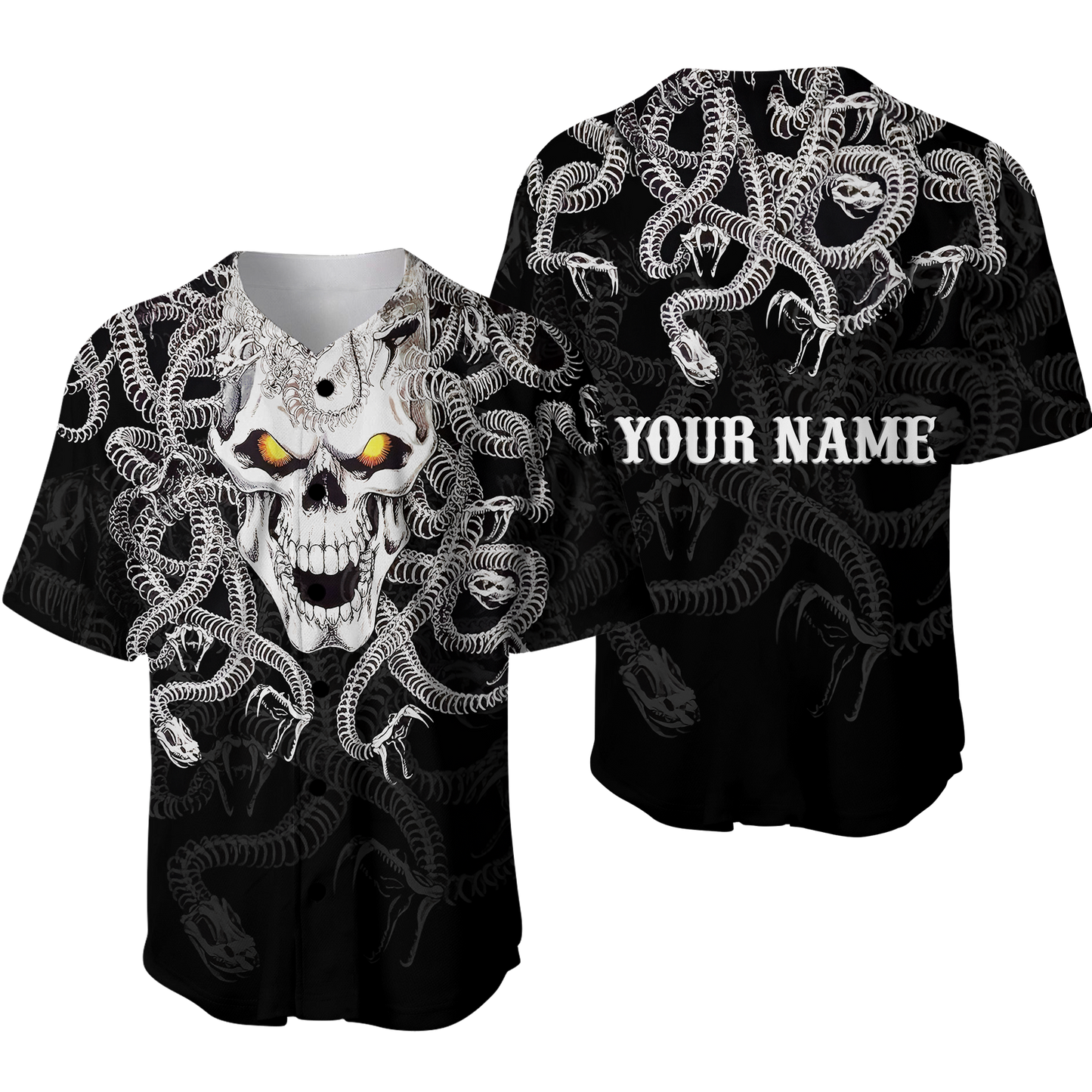 Customize Name Snake Skull Hoodie For Men And Women SN27032101