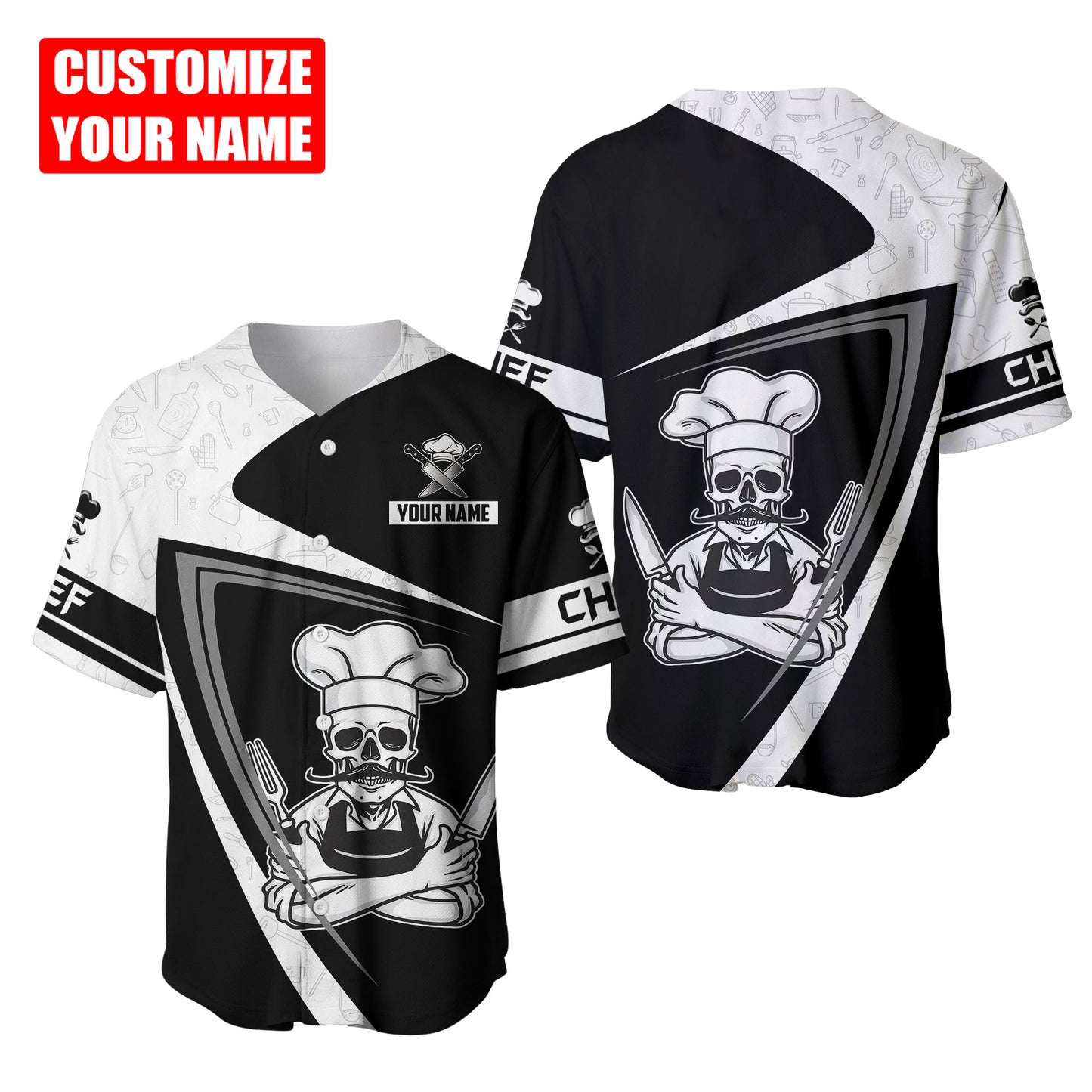 Custom Name Master Chef 3D All Over Printed Unisex Shirts