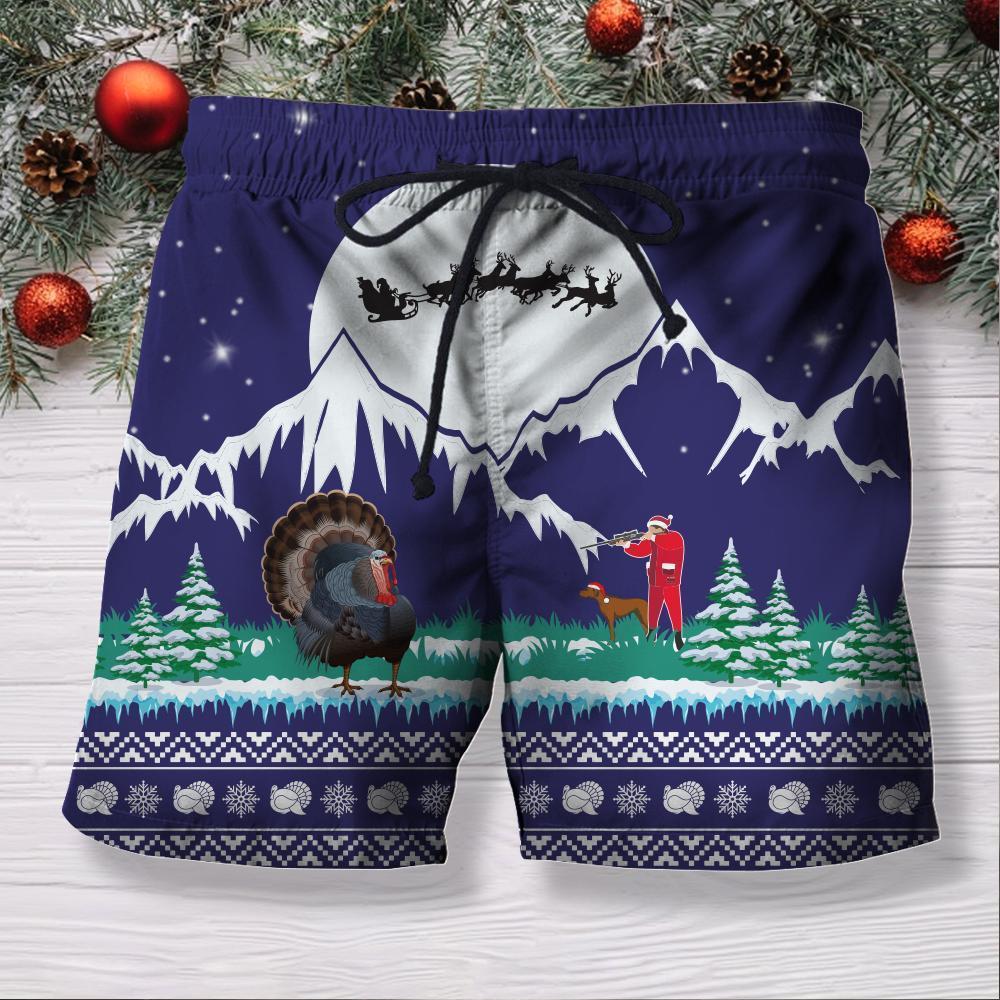 3D All Over Print Hunting Turkey Christmas Hoodie-Apparel-HD09-Shorts-S-Vibe Cosy™