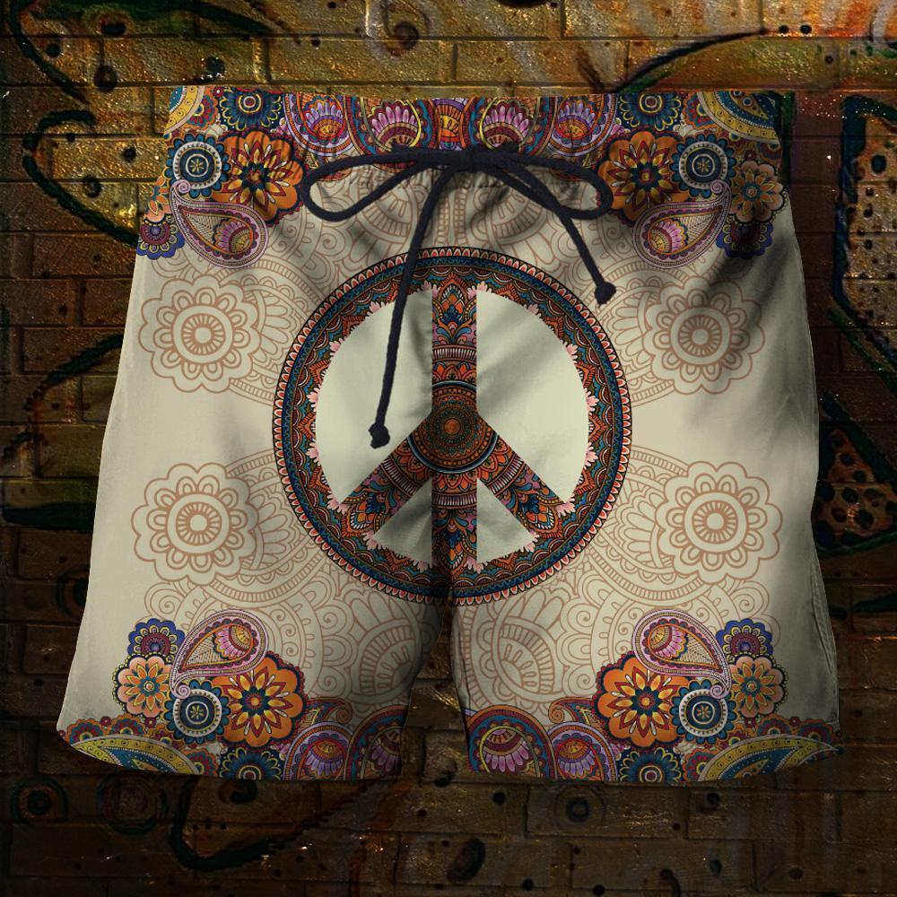 3D All Over Print Hippie Hoodie-Apparel-HD09-Shorts-S-Vibe Cosy™