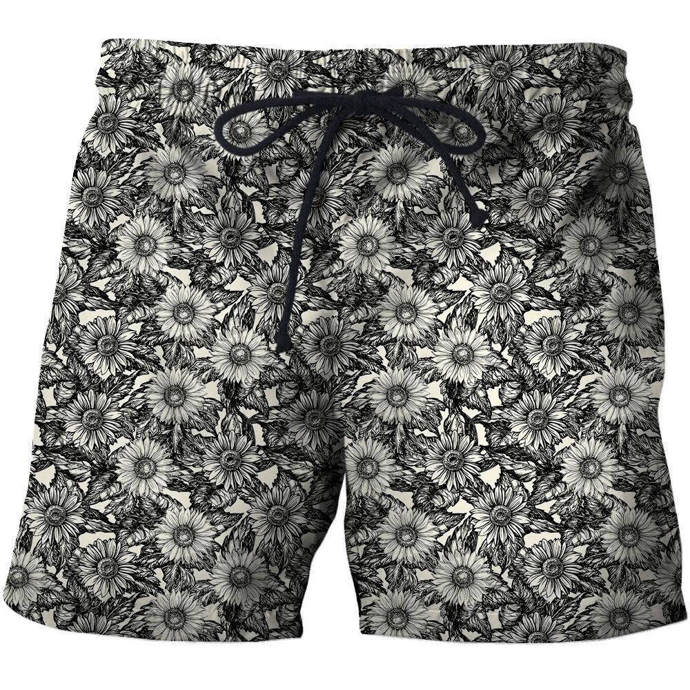 All Over Printing Black Sunflower Daisy Shirt-Apparel-Phaethon-SHORTS-S-Vibe Cosy™