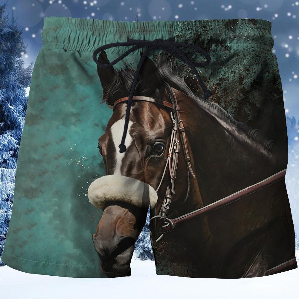 3D All Over Printed Horse Shirts and Shorts-Apparel-HP Arts-SHORTS-S-Vibe Cosy™