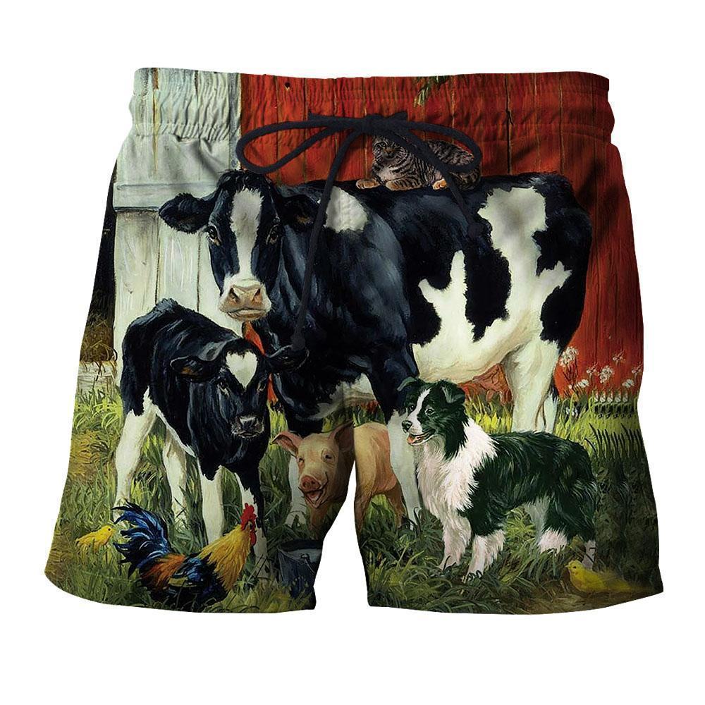 Animal in my famer-Apparel-HD09-Shorts-S-Vibe Cosy™