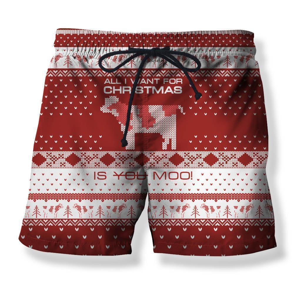 All I Want For Christmas Is You Moo! Clothes-Apparel-HD09-Shorts-S-Vibe Cosy™
