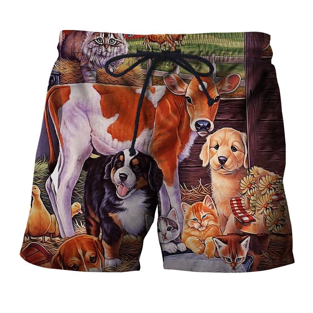 3D All Over Printed Beautiful Cow Hoodie-Apparel-HD09-Shorts-S-Vibe Cosy™