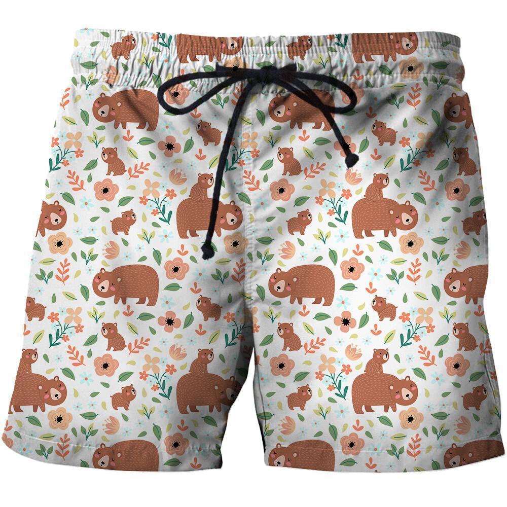 3D All Over Son And Mother Bear Hoodie-Apparel-Khanh Arts-Shorts-S-Vibe Cosy™
