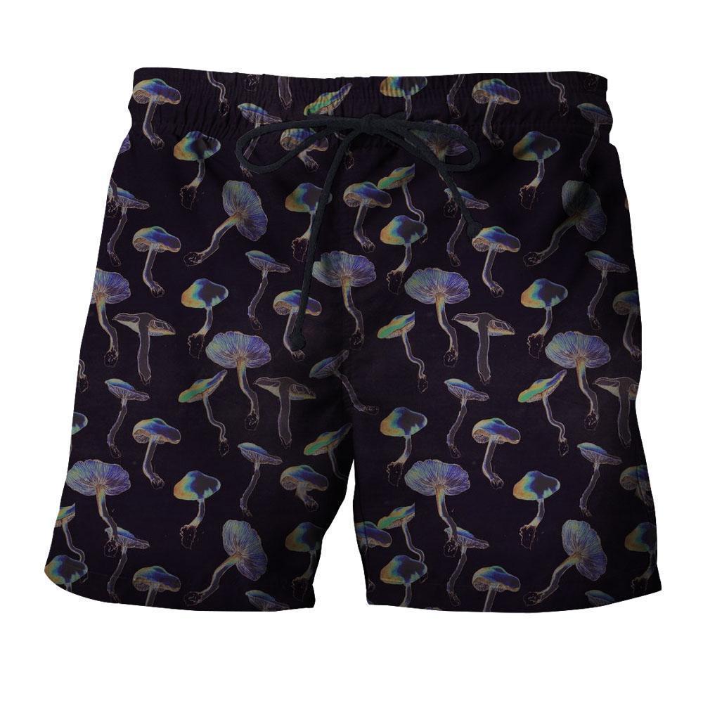 3D All Over Print Black Backgroud Mushroom-Apparel-NTH-Shorts-S-Vibe Cosy™