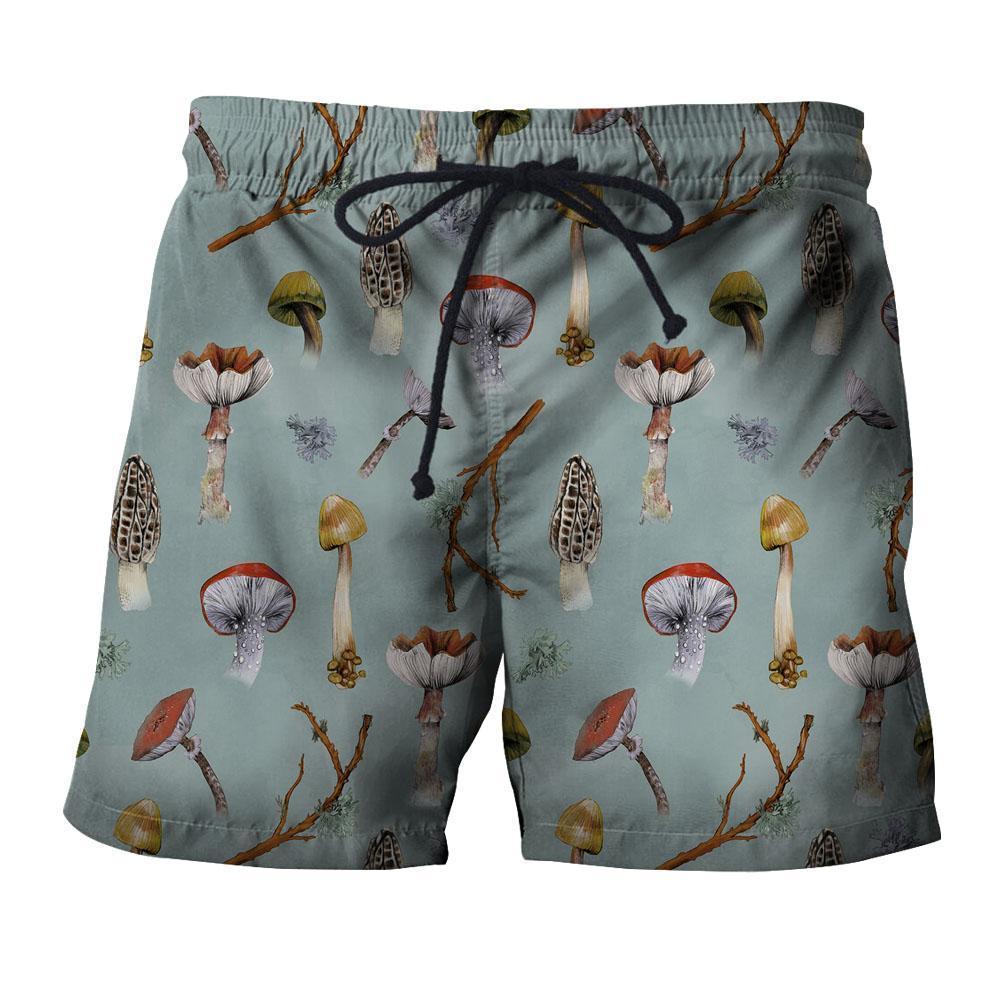 All Over Print Blue Edible Mushroom-Apparel-NTH-Shorts-S-Vibe Cosy™