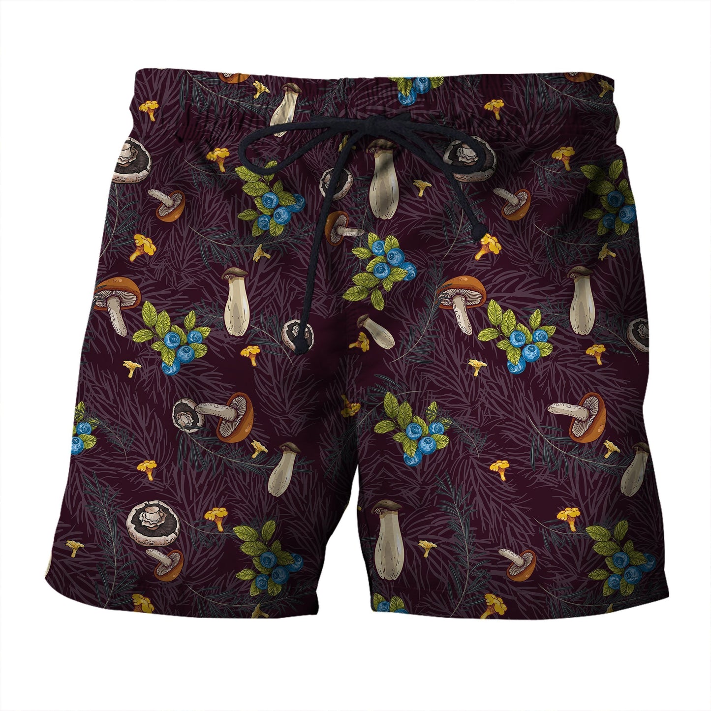 3D All Over Print Mushrooms and Blueberry Shirt-Apparel-NTH-Shorts-S-Vibe Cosy™