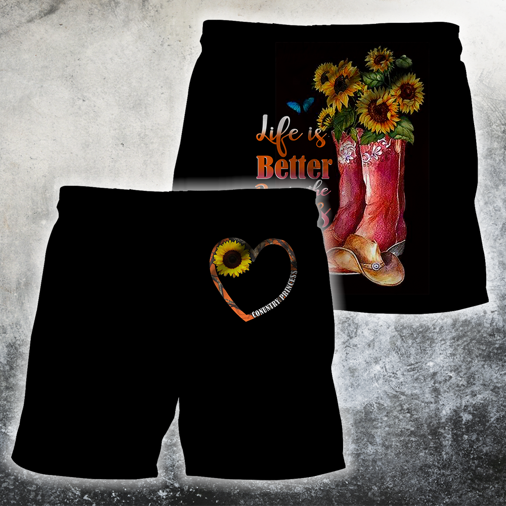 3D All Over Printed Life is better in the Boots Hoodie-Apparel-HP Arts-Shorts-S-Vibe Cosy™