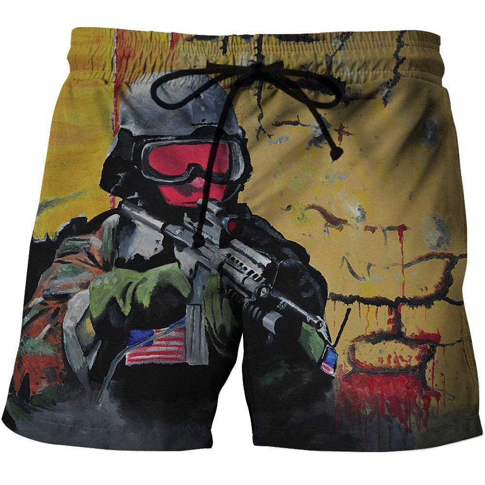 All Over Printed How to Fire a Rifle Shirts-Apparel-HP Arts-SHORTS-S-Vibe Cosy™