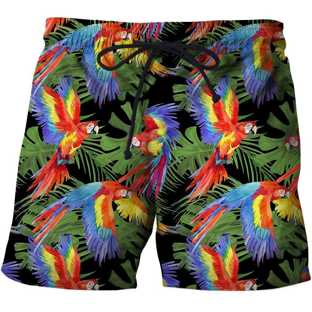 3D All Over Printing Scarlet Macaw Parrot Shirt-Apparel-Phaethon-SHORTS-S-Vibe Cosy™