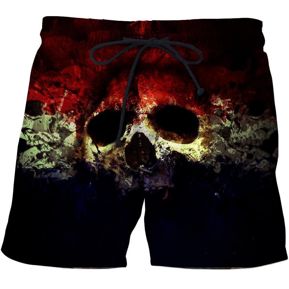3D All Over Printing Black And White Skull Shirts-Apparel-Phaethon-SHORTS-S-Vibe Cosy™