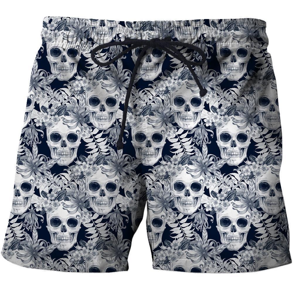 3D All Over Print Skull Flower Shirts-Apparel-Phaethon-SHORTS-S-Vibe Cosy™