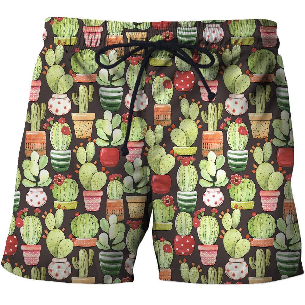 3D All Over Printing Cactus Pots Shirt-Apparel-NTH-SHORTS-S-Vibe Cosy™