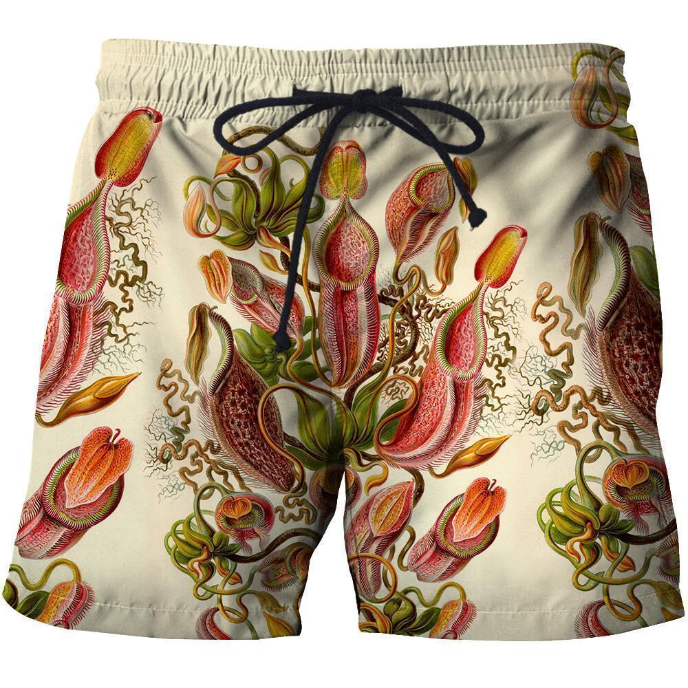 3D All Over Printed Carnivorous Plants Shirts And Shorts-Apparel-HP Arts-SHORTS-S-Vibe Cosy™