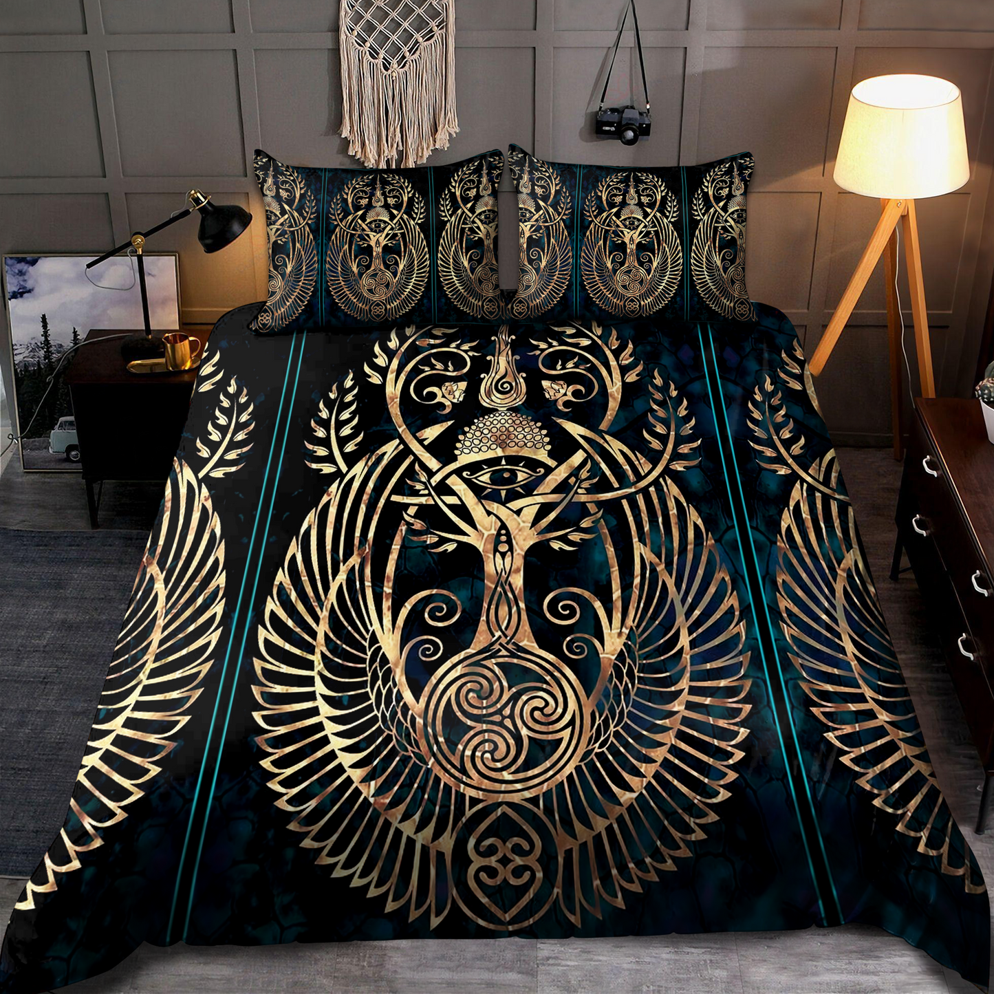 Egyptian Sacred Geometry Tattoo Bedding Set XT TNA04022103