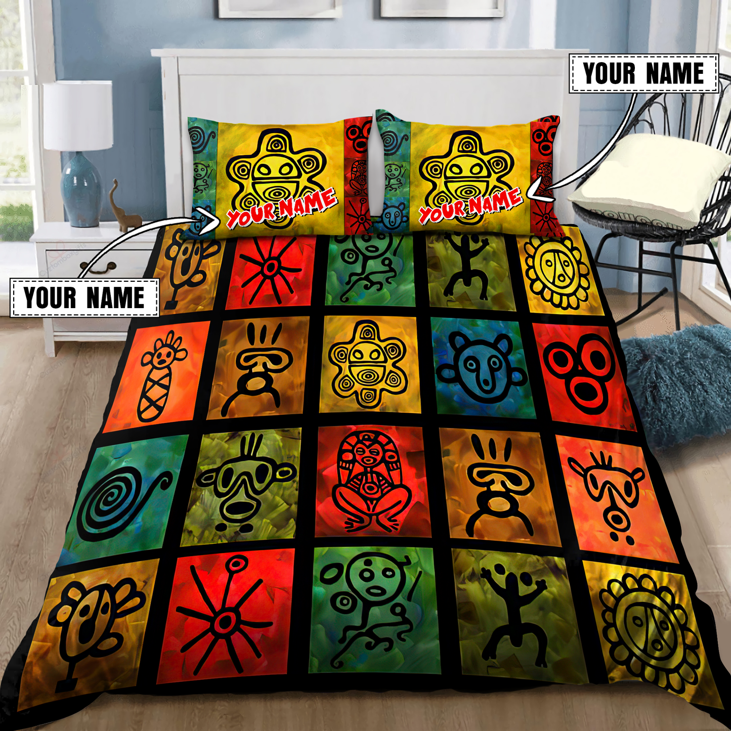 Customize Name Puerto Rico Symbols Bedding Set MH10042101
