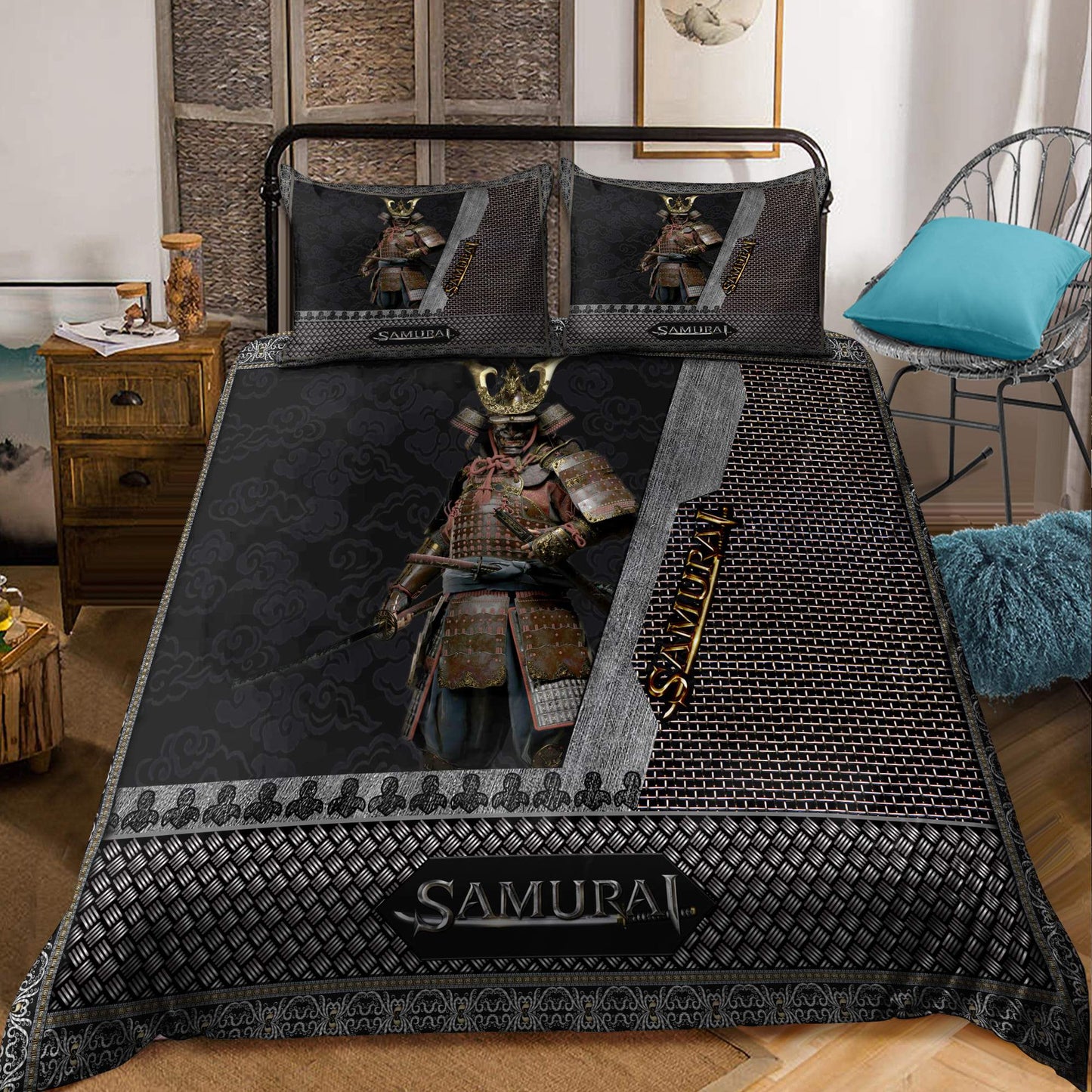 Premium All Over Printed Samurai Warrior Bedding Set MEI