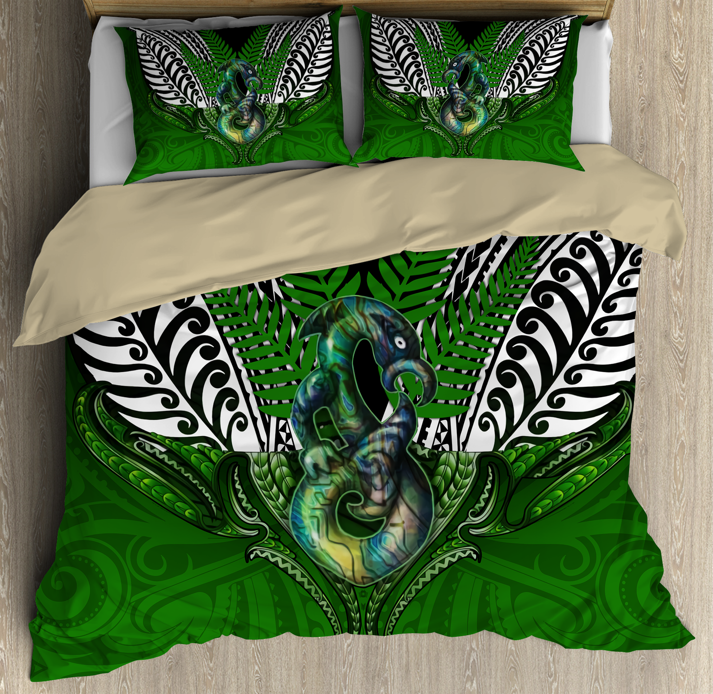 Premium Manaia n Silver Fern Bedding Set