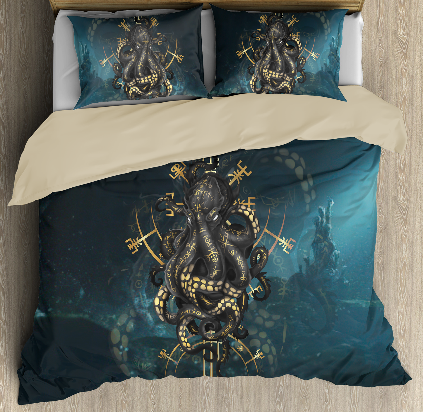 Premium Bedding Set Kraken Octopus King of The Seven Seas ML