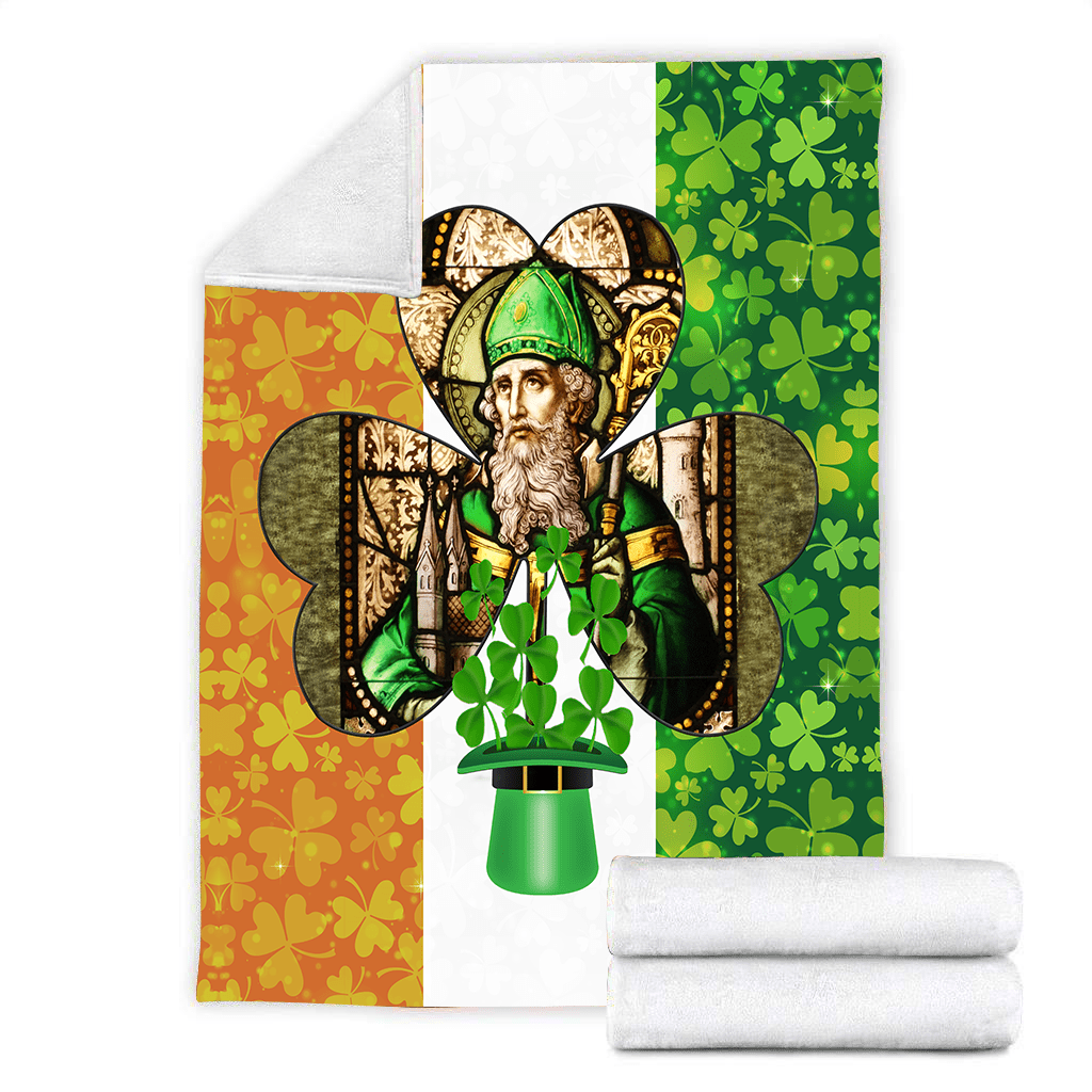 Ireland Saint Patrick's Day 3D Design Sherpa Blanket
