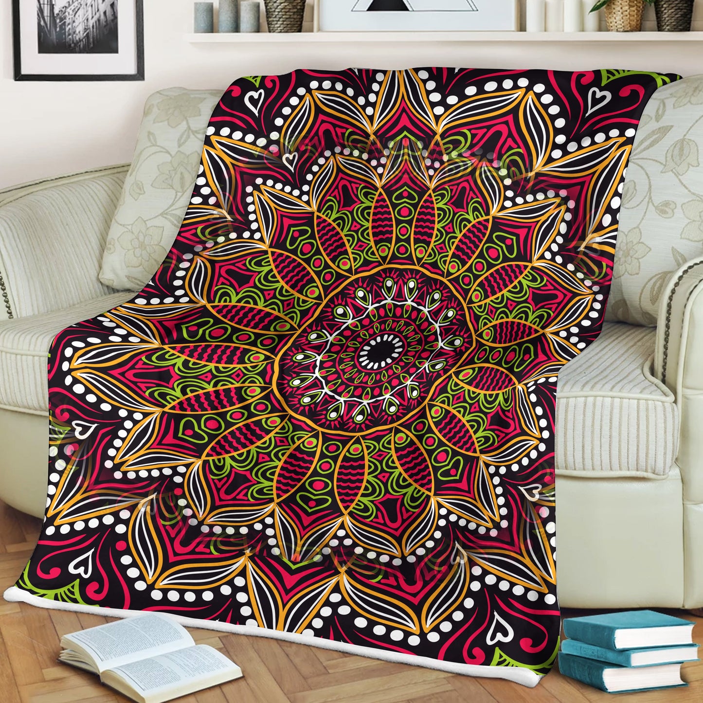 Mandala 3D All Over Printed Blanket