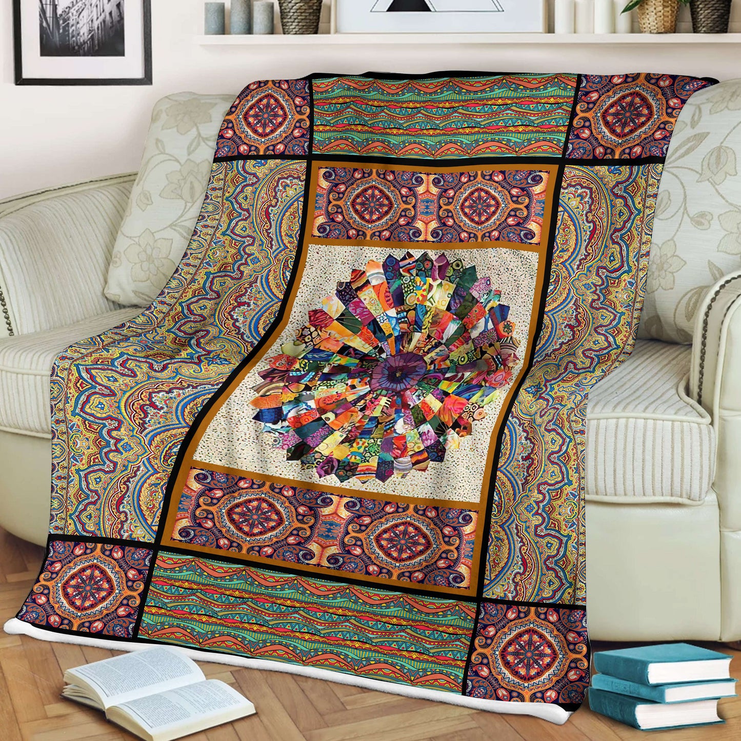Mandala 3D All Over Printed Blanket