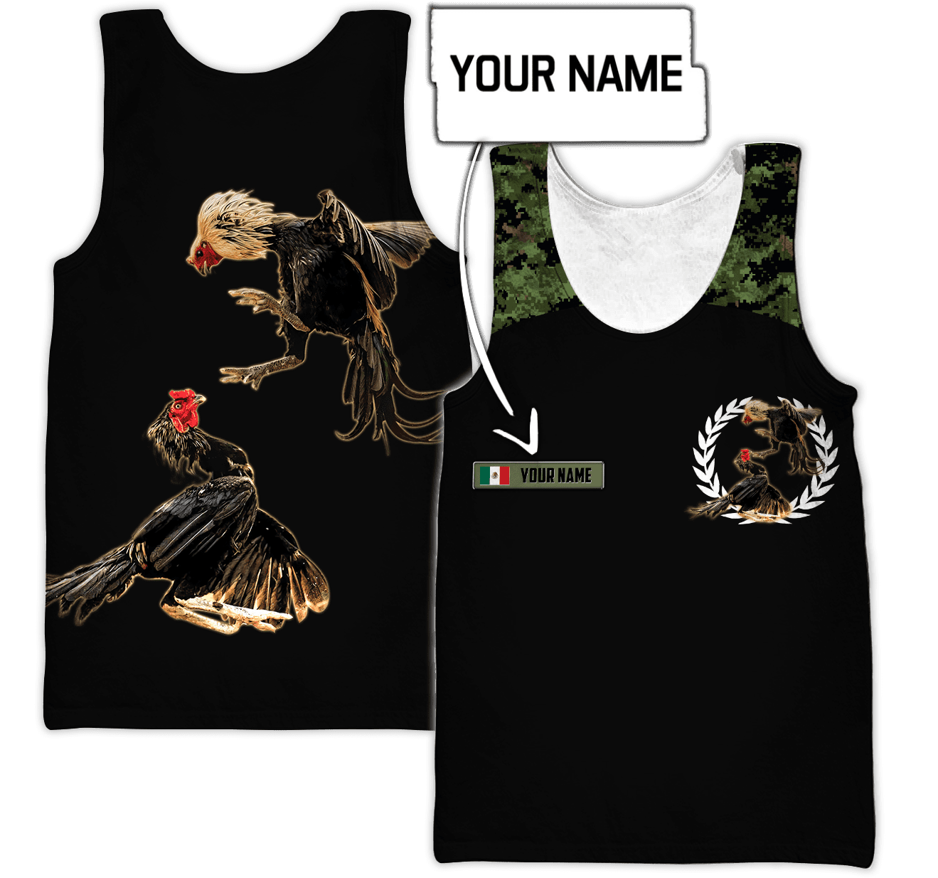 Personalized Mexican Rooster 3D Printed Unisex Shirts HHT10052102