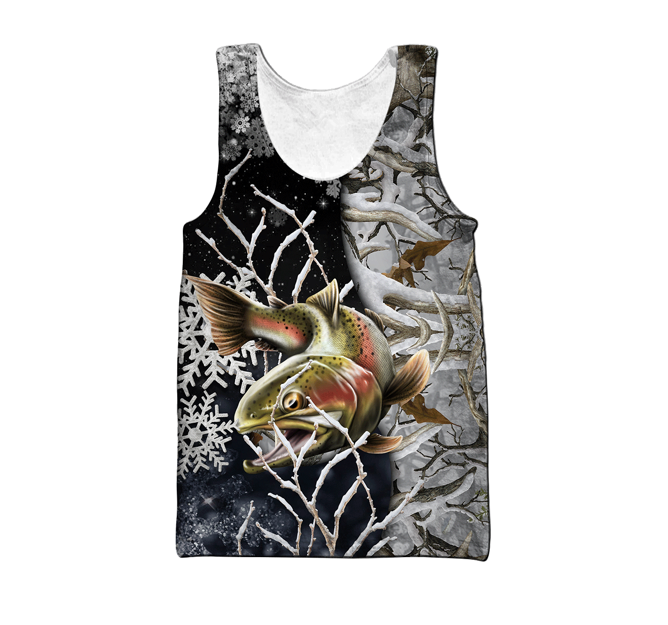 Custom name Trout-Salmon Fishing Ice Fishing 3D painting printed shirts