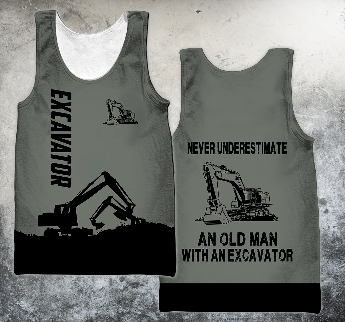 Personalized Excavator 3D All Over Printed Unisex Shirts For Men And Women