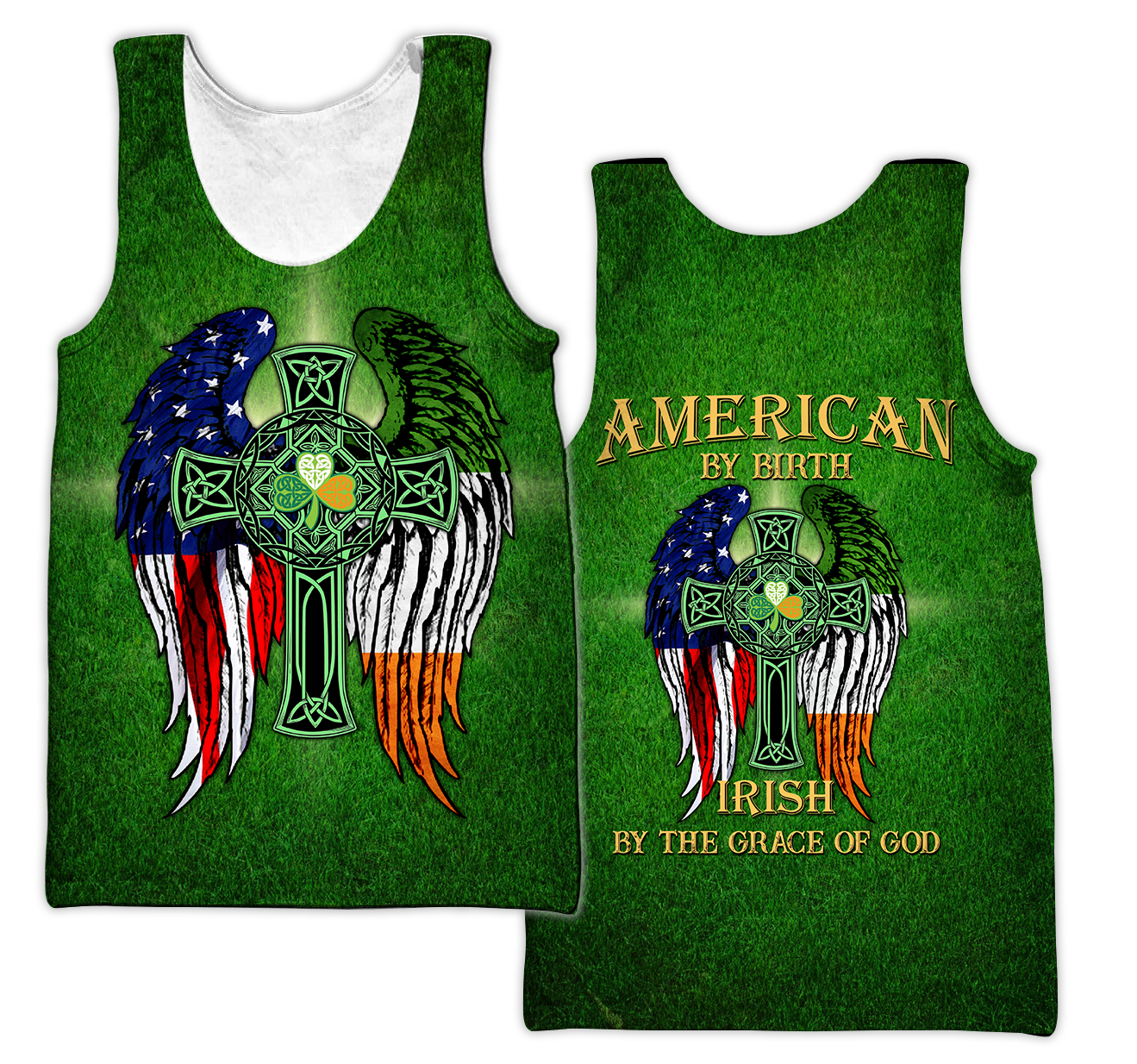 American By Birth - Irish By The Grace Of God 3D All Over Printed Unisex Shirts DQB02012101