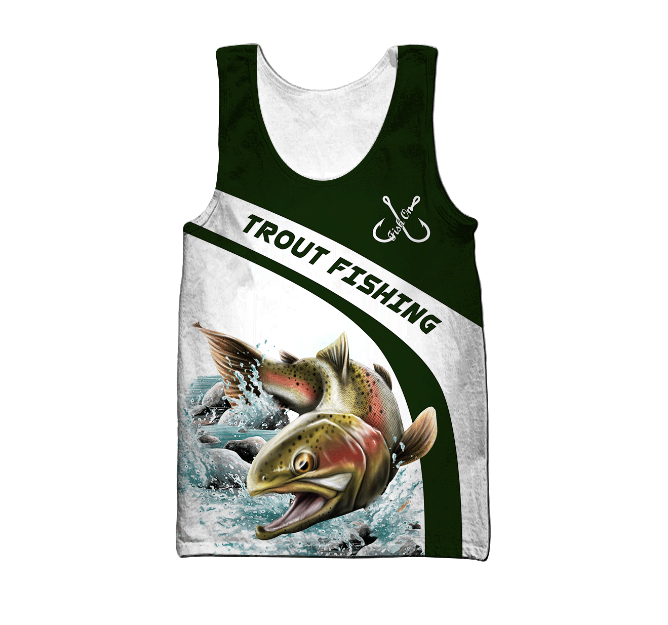 Custom name Trout gone fishing 3D printed shirts