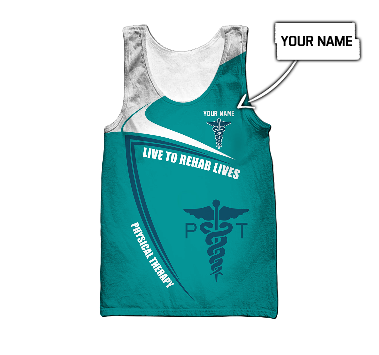 Personalized Name Physical Therapy 3D All Over Printed Unisex Shirts