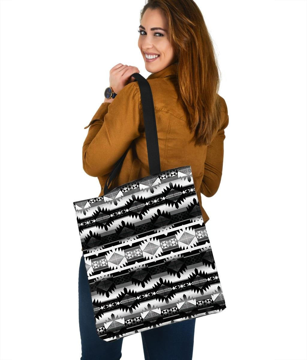 Native American 3D Printed Canvas Tote Bag