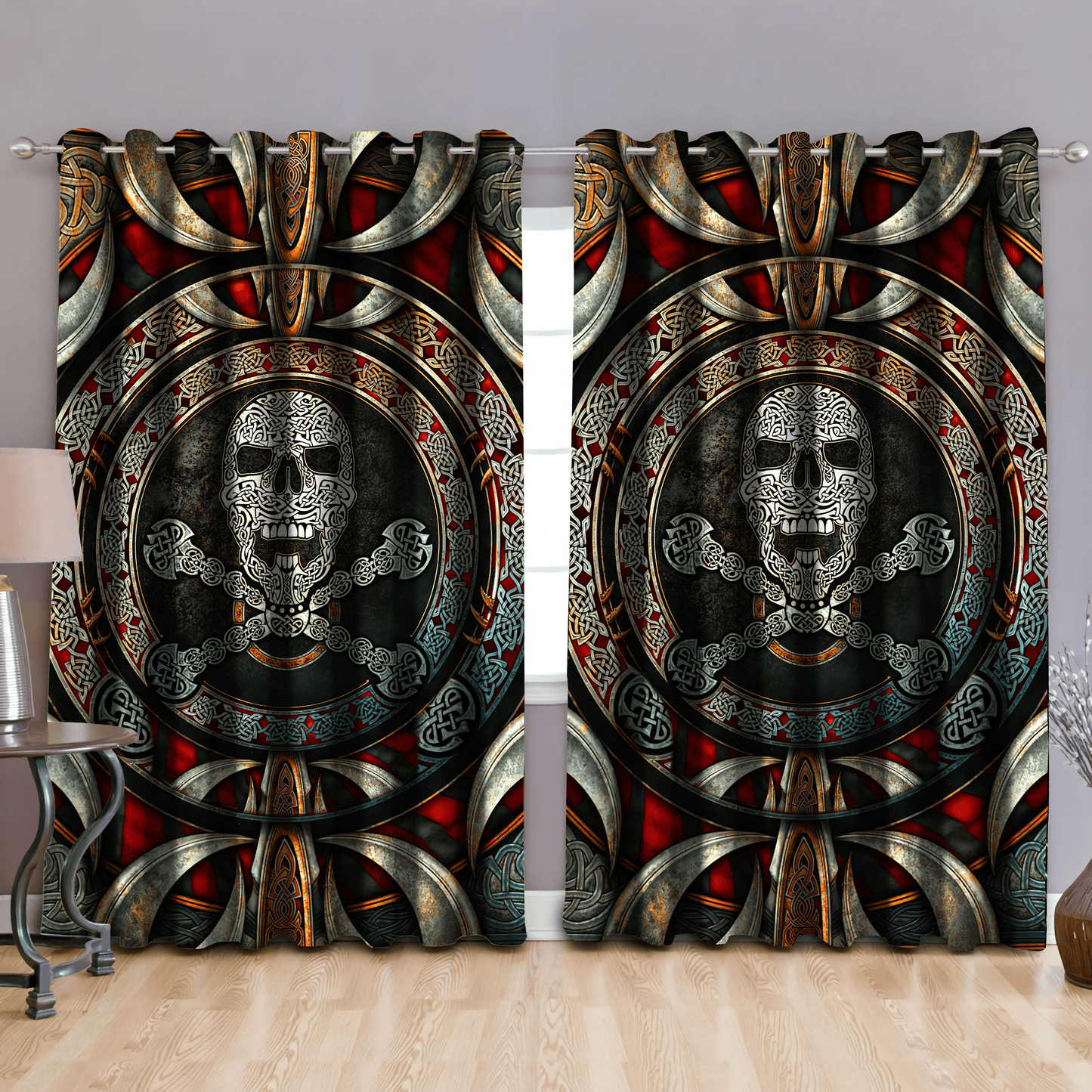 Celtic Skull Window Curtains MH01032104