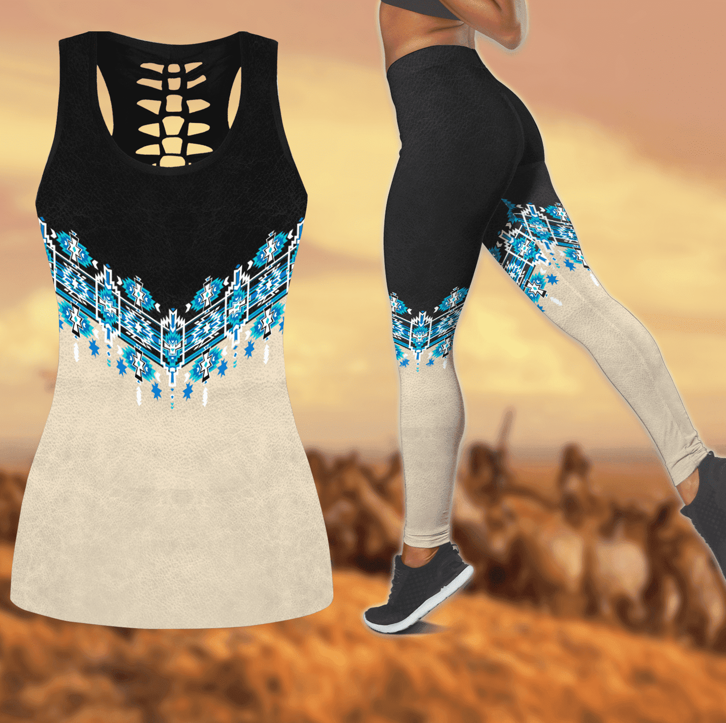 Native American Combo Legging + Hollow Tanktop PH01122101