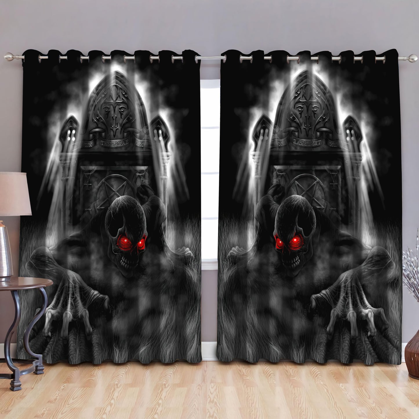 From The Darkness Blackout Thermal Grommet Window Curtains Pi10082003