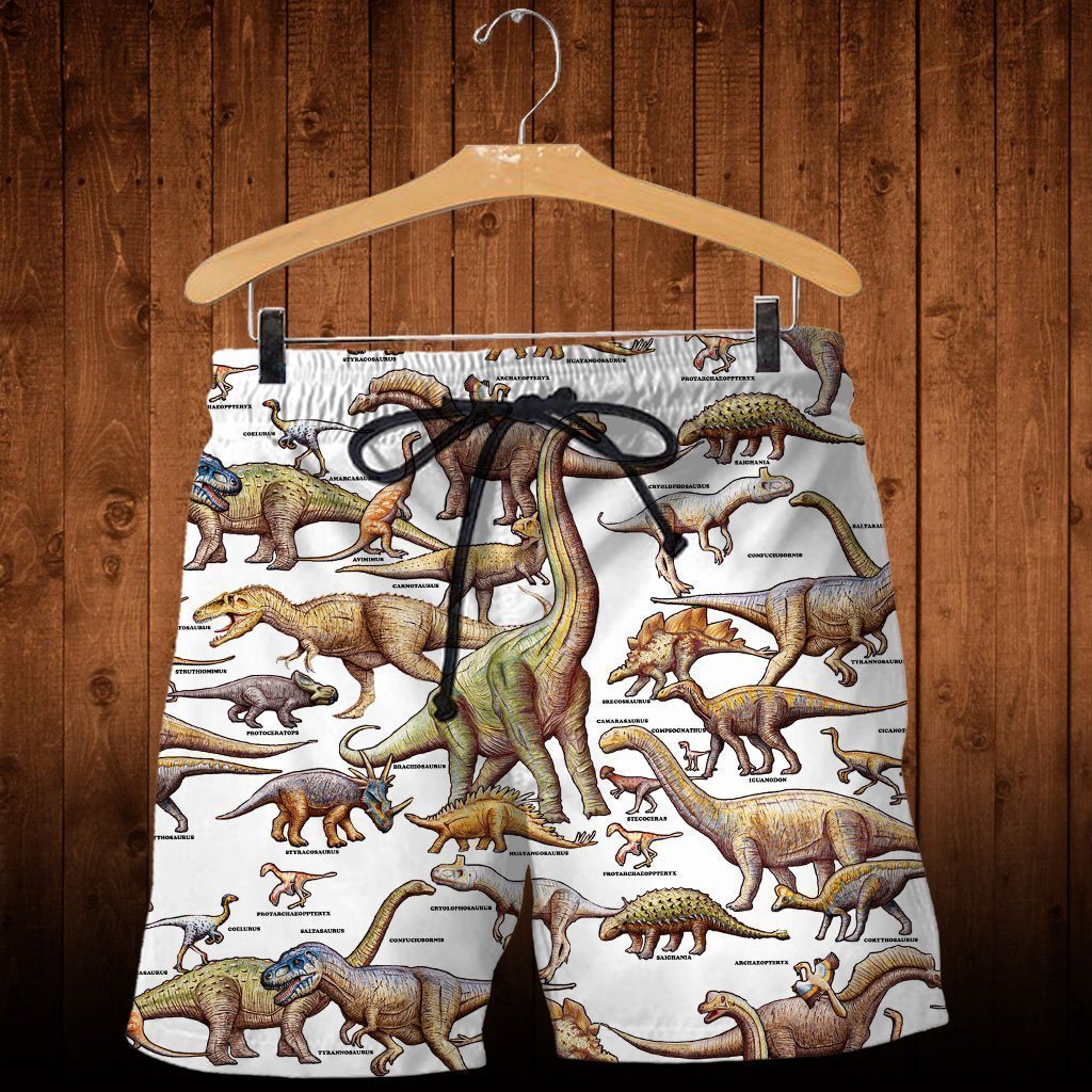 3D All Over Printed A Lot Of Dinosaurs Art Shirts and Shorts-3D All Over Printed Clothes-HP Arts-Shorts-XS-Vibe Cosy™