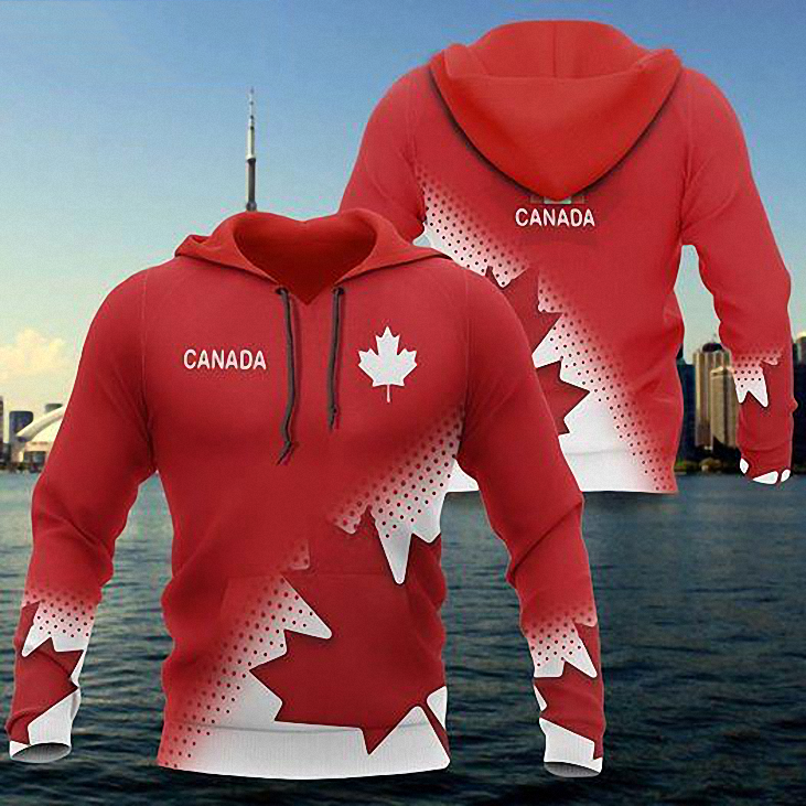 Canada Red Hoodie PL-Apparel-PL8386-Hoodie-S-Vibe Cosy™