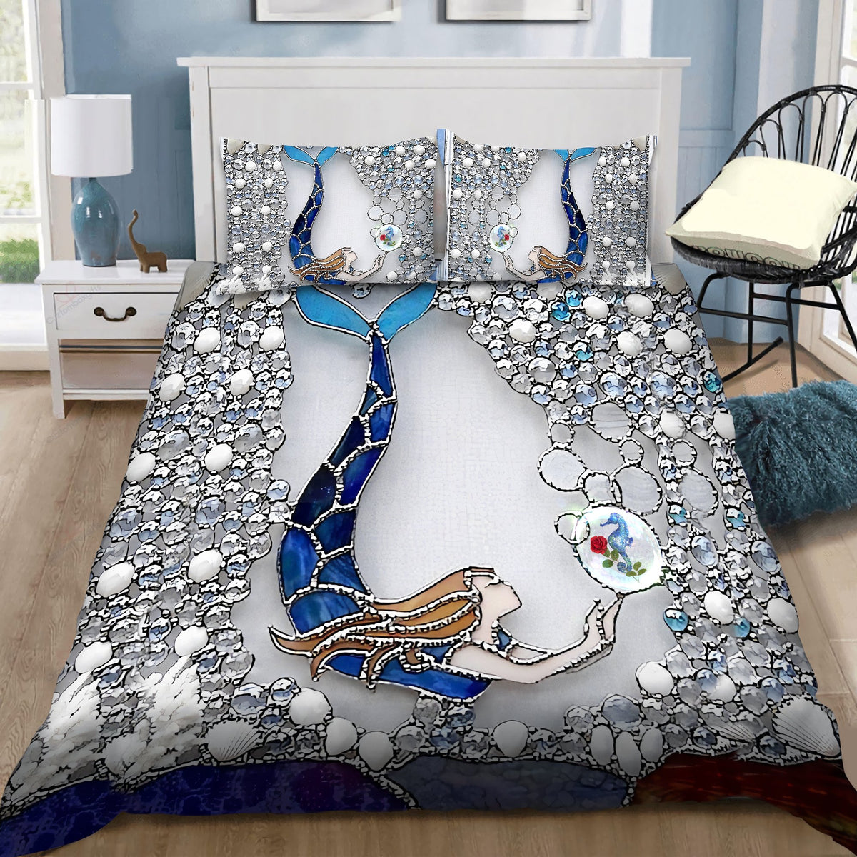 Be A Mermaid And Make Waves Bedding Set by SUN DQB07142005S-Quilt-SUN-King-Vibe Cosyβ’