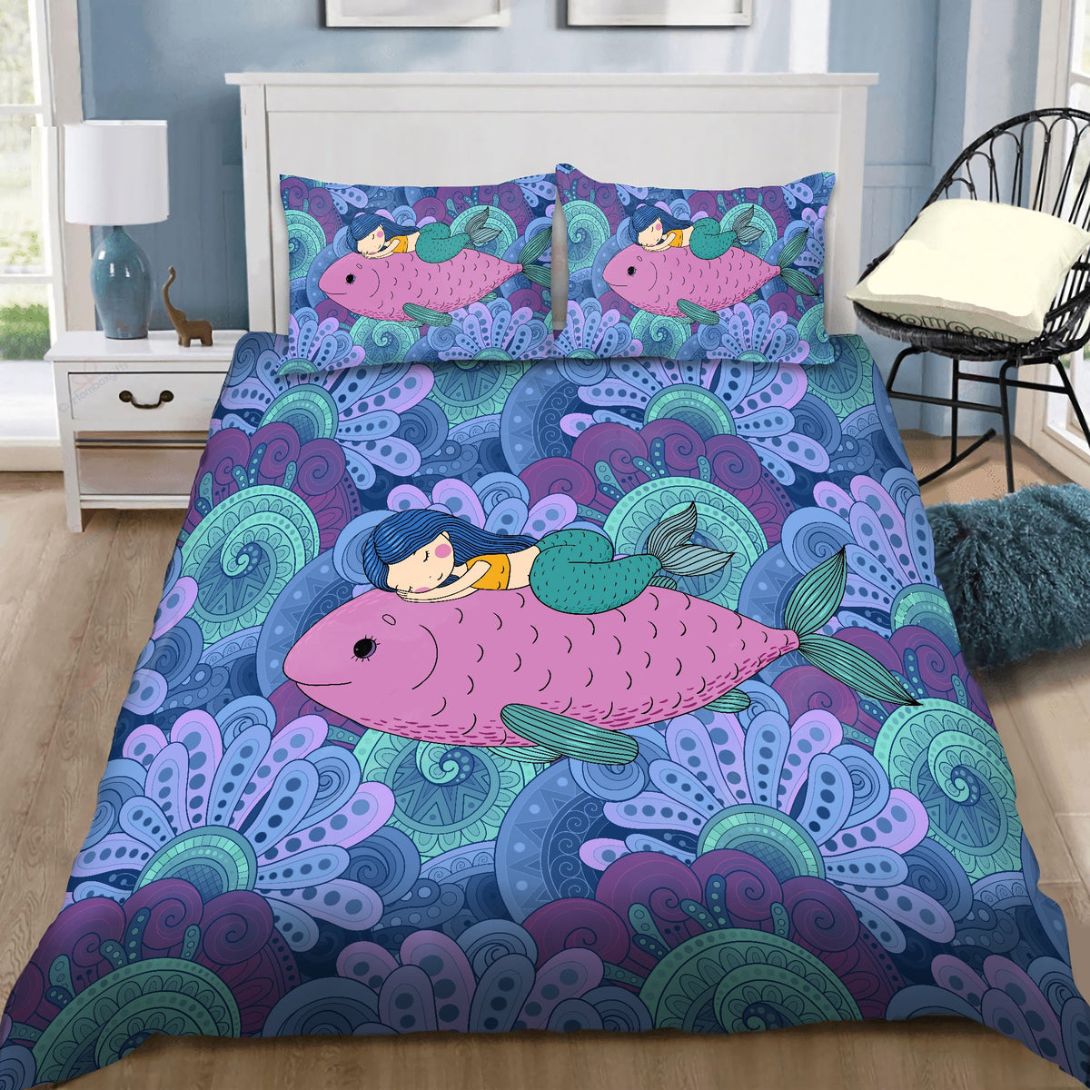 Be A Mermaid And Make Waves Bedding Set by SUN DQB07142011-Quilt-SUN-King-Vibe Cosyβ’