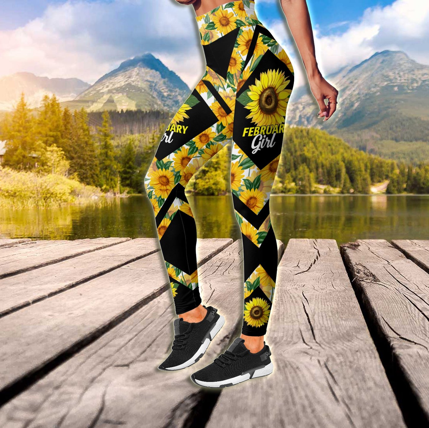 February Girl Sunflower Combo (Legging+Tank) TR1405202S-Apparel-Huyencass-S-No Tank-Vibe Cosy™