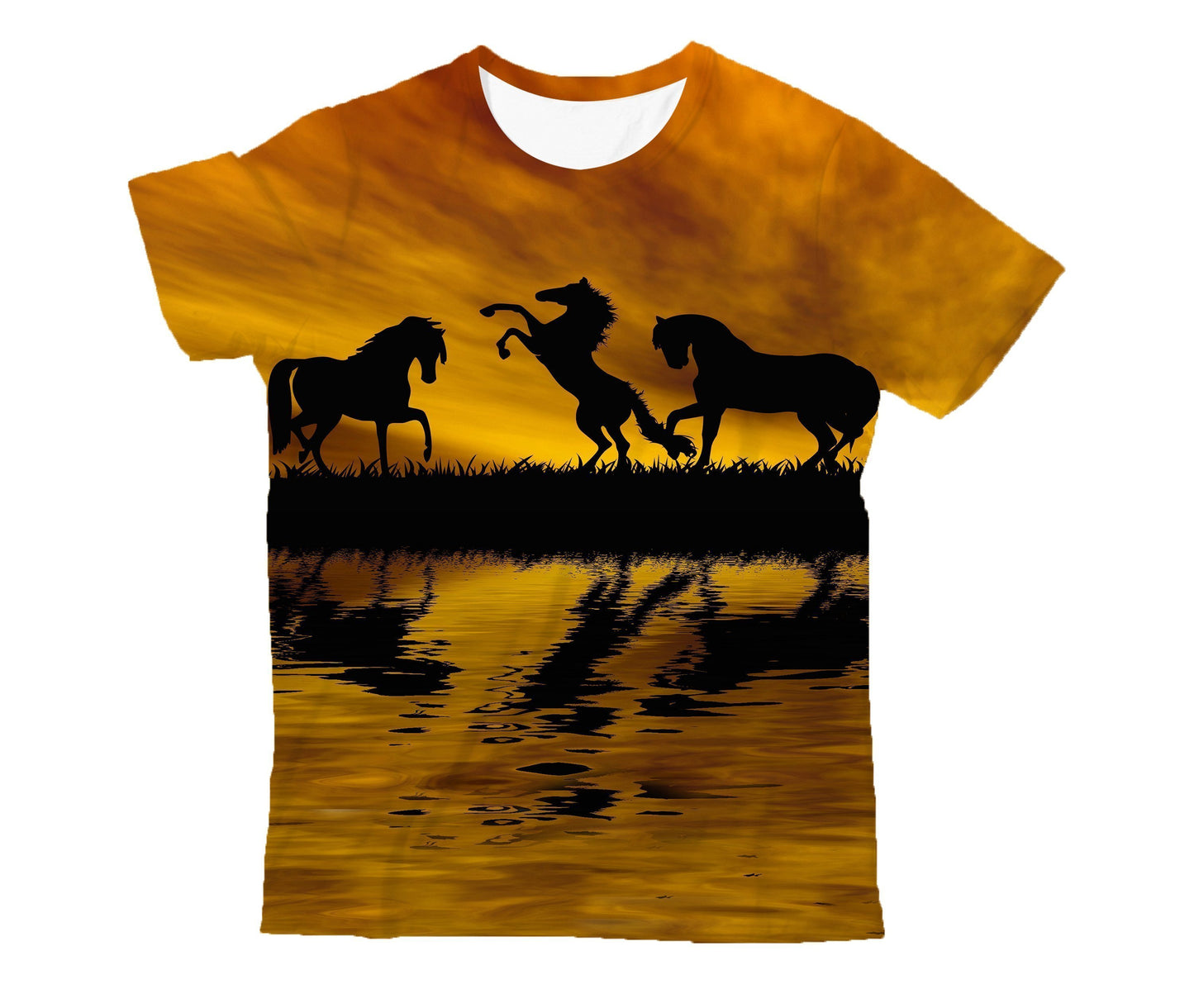 3D All Over Print Kid's Animals Horse Hoodie-Apparel-Phaethon-T-Shirt-TODDLER 2T-Vibe Cosy™